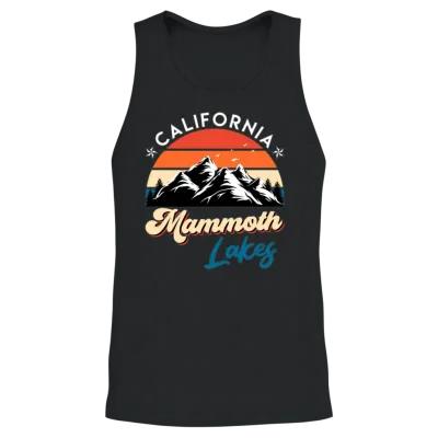 California Mammoth Lakes Vintage California Unisex Tank Top - Black