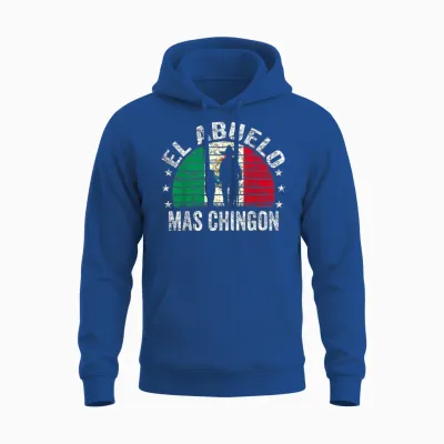 El Abuelo Mas Chingon Mexican Grandpa Cinco De Mayo Unisex Hoodie - Royal
