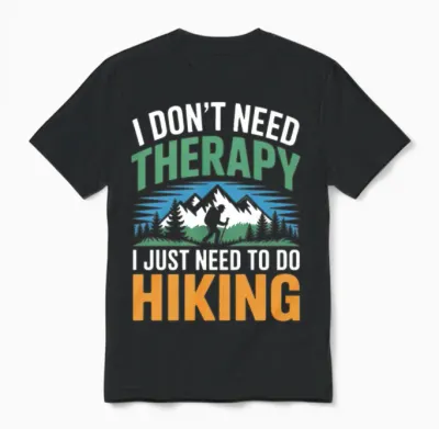 Hiking Lover Unisex T-Shirt - Black