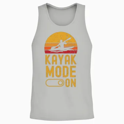 Kayak Retro Unisex Tank Top - Ash