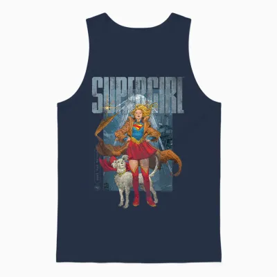 Supergirl 2026 Kara Comic Style Unisex Tank Top - Navy