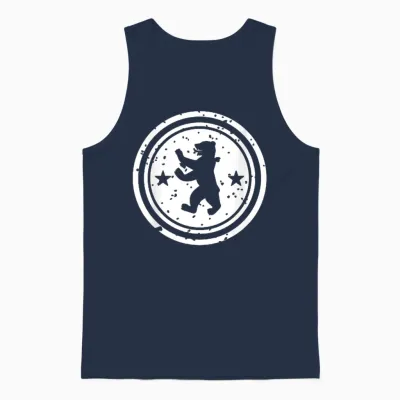 #snirt Berlin T-Shirt, Berliner Bär Hoodie, Berlinerbär Bär Unisex Tank Top - Navy