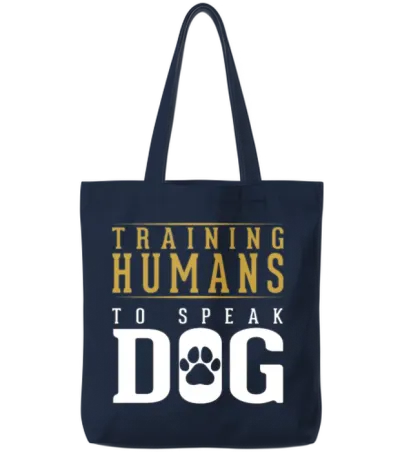 Dog Trainer Funny Dog Agility Training Tote Bags - Navy