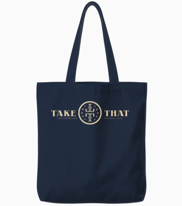 Take That the Circus Logo Dateback Tote Bags in Navy