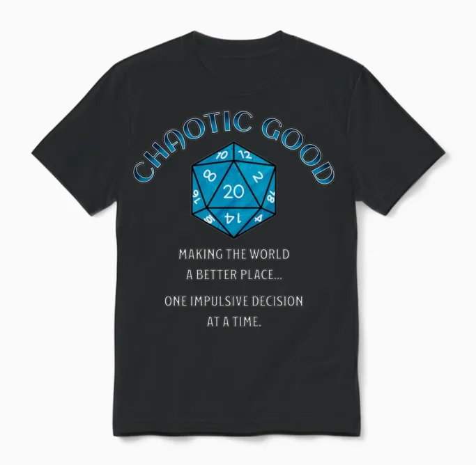 D20 Alignment Cg Unisex T-Shirt in Black