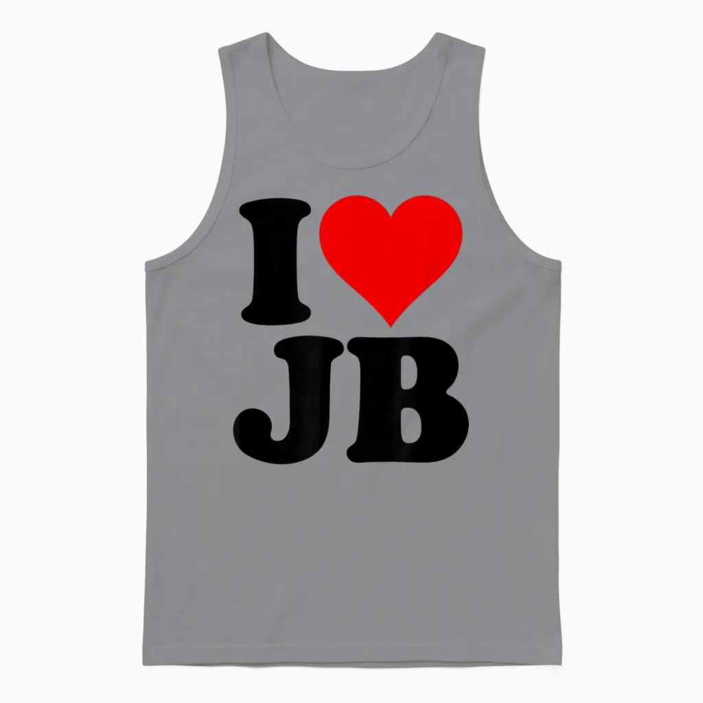 Ich Liebe Herz Jb J B J.b. Unisex Tank Top in Sport Grey
