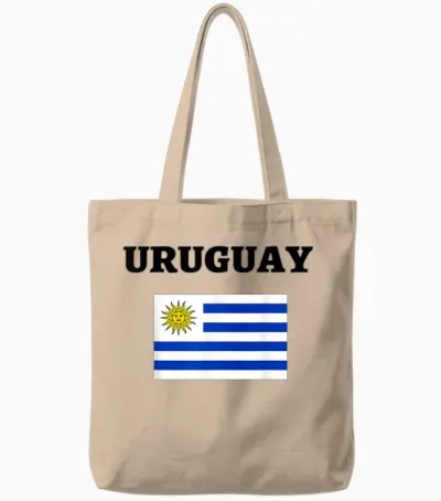 Fußball-T-Shirt Mit Uruguay-Flagge, Fußball-Trikot Tote Bags - Natural