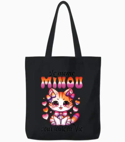 Funeral Life Young Girl Flag Lesbian Even Kitty T-Shirt, White Tote Bags - Black