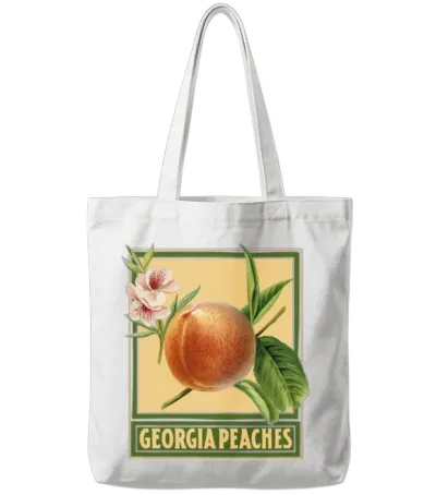 Georgia Peaches / Summer Design Tote Bags - White