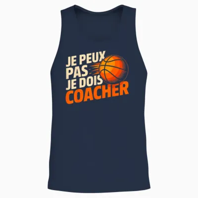 I Can't I Have to Coach Basket Coach Fans Unisex Tank Top - Navy