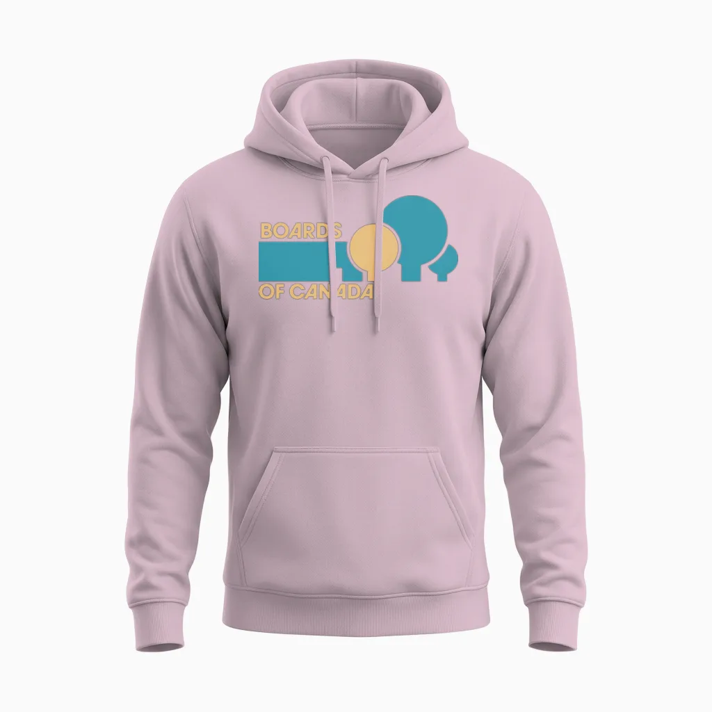Boards of Canada Retro Unisex Hoodie in Light Pink