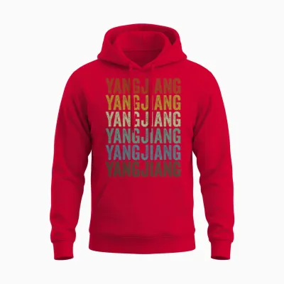 Yangjiang China Retro Vintage Unisex Hoodie - Red