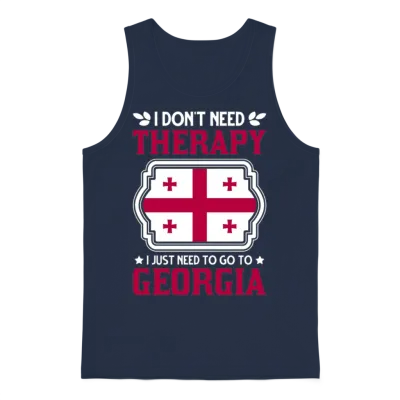 Georgia Therapy Vacation Tbilisi Gift Unisex Tank Top - Navy