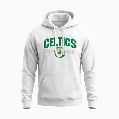 Nba - Boston Celtics Gewölbte Atlantic Division Unisex Hoodie - White