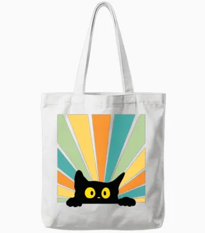 Funny Cat Tote Bags - White
