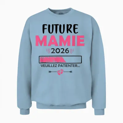 Pregnancy Announcement Grandma Unisex Sweatshirt - Light Blue