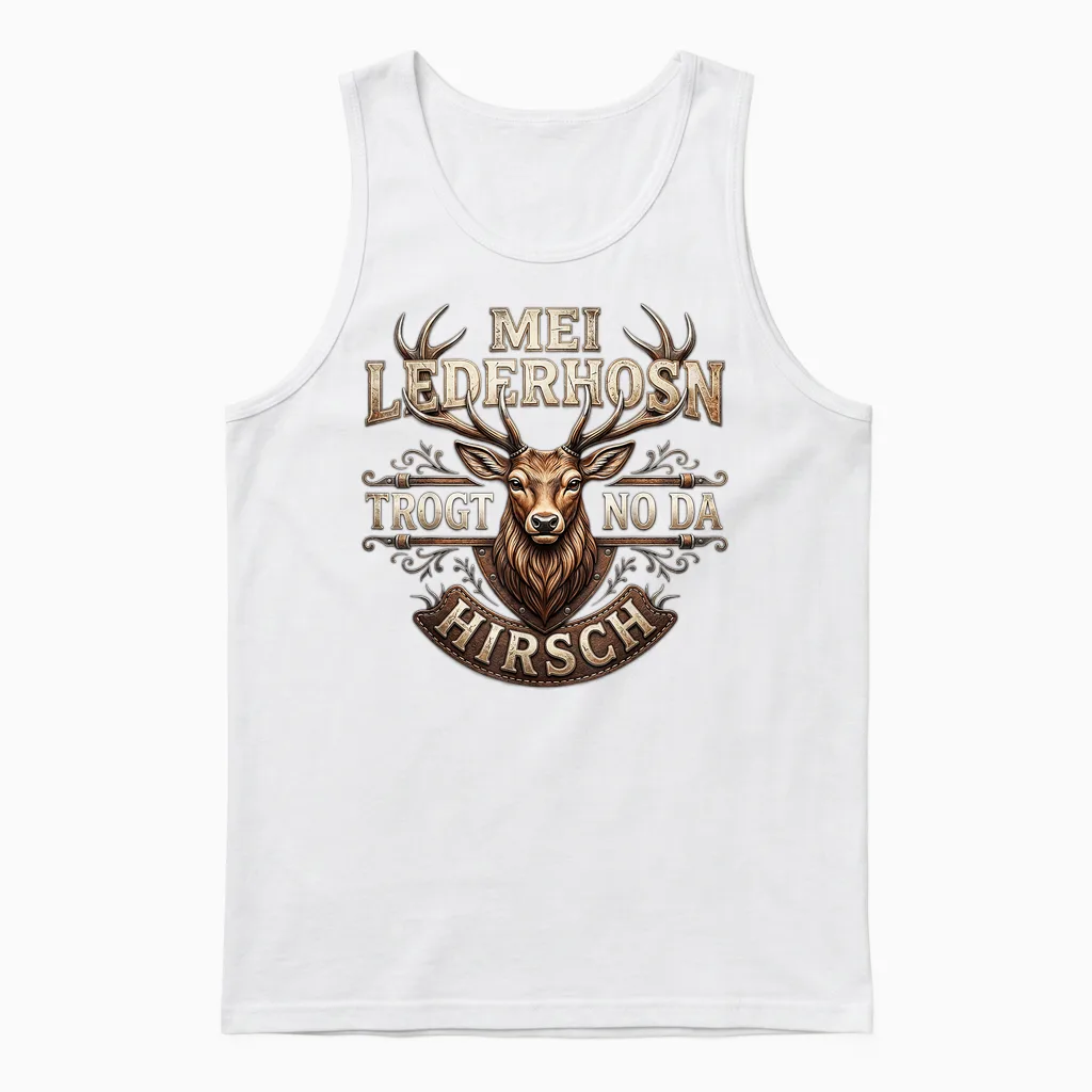 Trachtenshirt Herren Trachten Shirt Passend Für Oktoberfest Unisex Tank Top in White