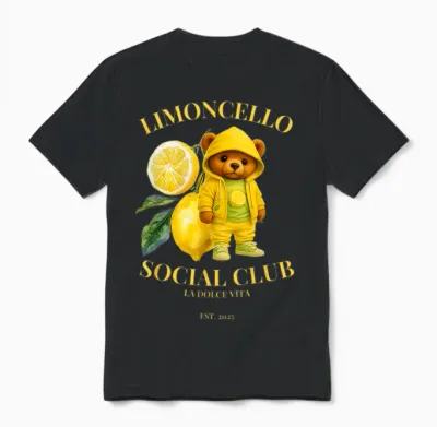 Limoncello Social Club La Dolce Vita Unisex T-Shirt - Black