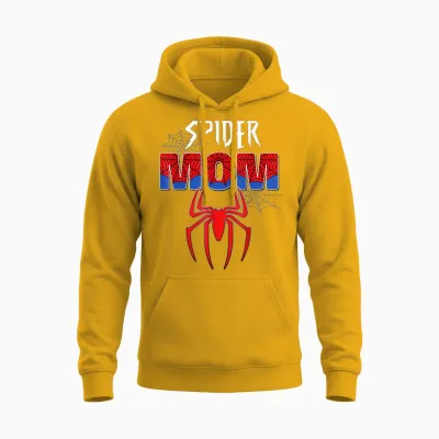 Women Spider Mom Mother's Day Matching Family Birthday Unisex Hoodie - Gold