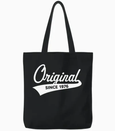 Original Since 1976 (year of Birth, Birthday / W) Tote Bags - Black