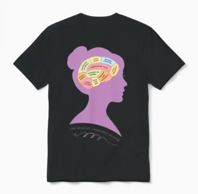 The Mind of a Romance Reader Unisex T-Shirt - Black