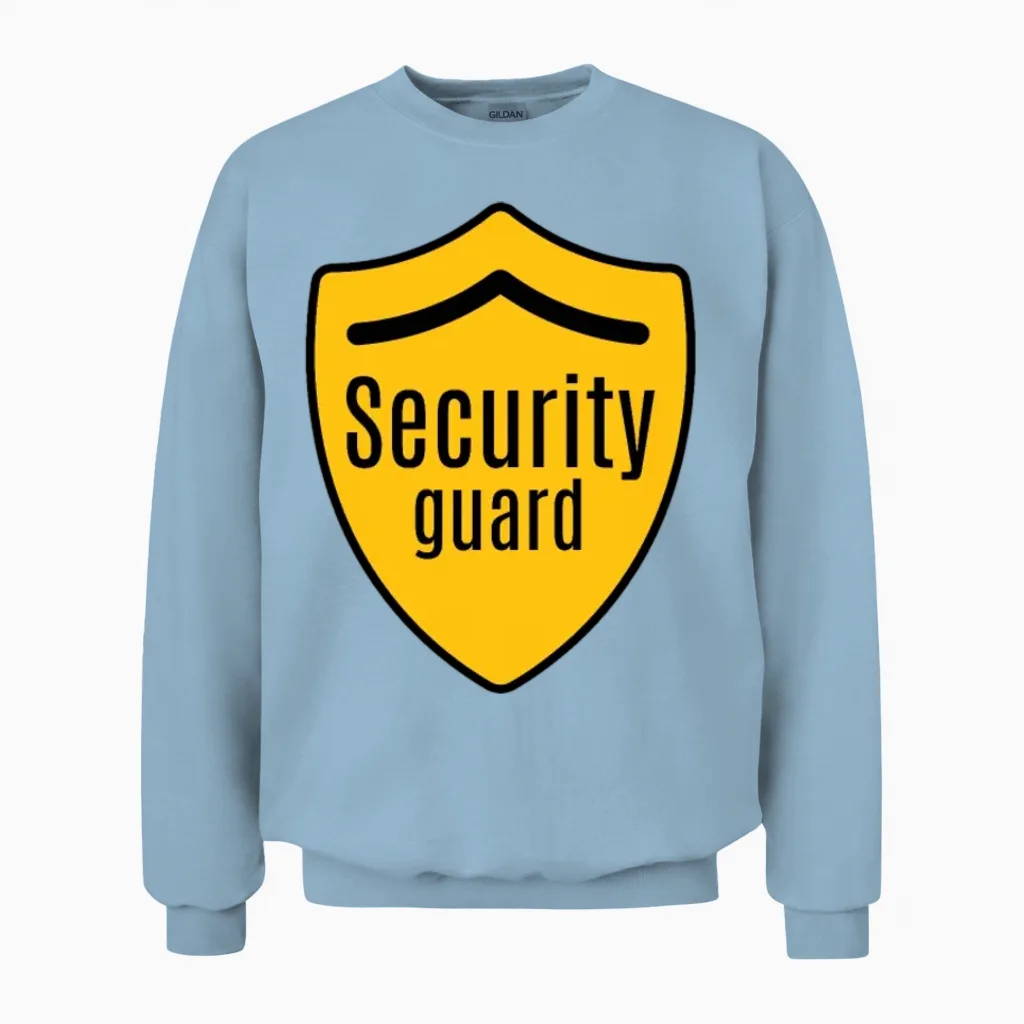 Security Guard Unisex Sweatshirt in Light Blue