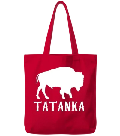 Tatanka (buffalo) Tote Bags - Red