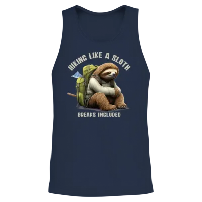 Hiking Like a Sloth | Taking It Slow and Enjoying Unisex Tank Top - Navy