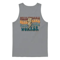 Retro Leopard Healthcare Worker Unisex Tank Top - Sport Grey – 1