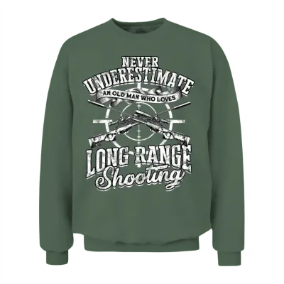 Long Range Shooting Range Gun Shooter Sniper Unisex Sweatshirt - Military Green