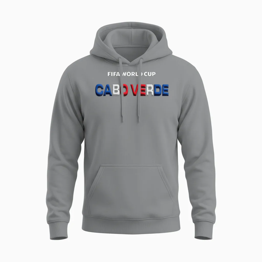 Fifa World Cup26 Cabo Verde Bubble Color Unisex Hoodie in Sport Grey