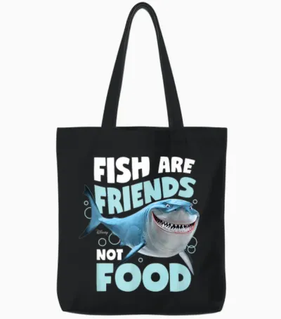 Finding Nemo - Fish Are Friends, Not Food Tote Bags - Black