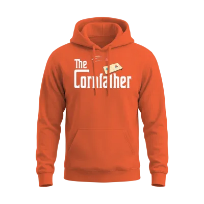 Funny Cornhole the Cornfather Funny Fathers Unisex Hoodie - Orange
