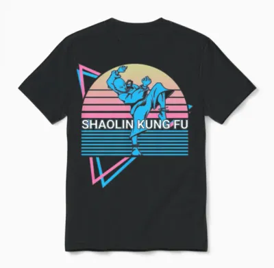 Kung Fu Retro Unisex T-Shirt - Black