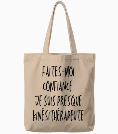 Future Kiné Humor Massage Physiotherapy Super Kinesitherapy Student T-Shirt, White, S Tote Bags - Natural