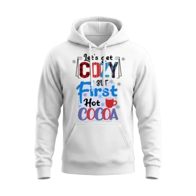 Cozy Winter Hot Cocoa Unisex Hoodie - White