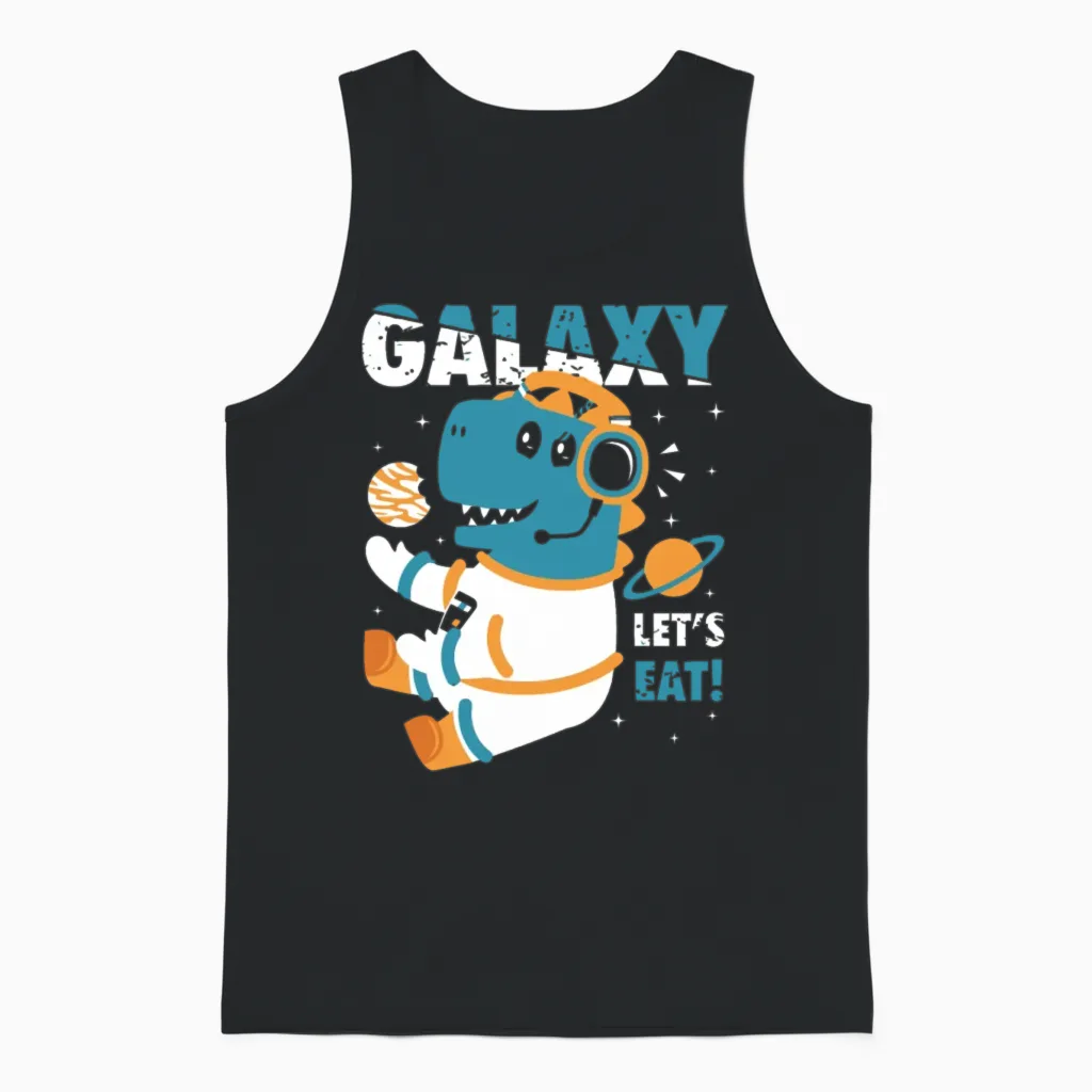 Galaxy Let S Eat Unisex Tank Top in Black