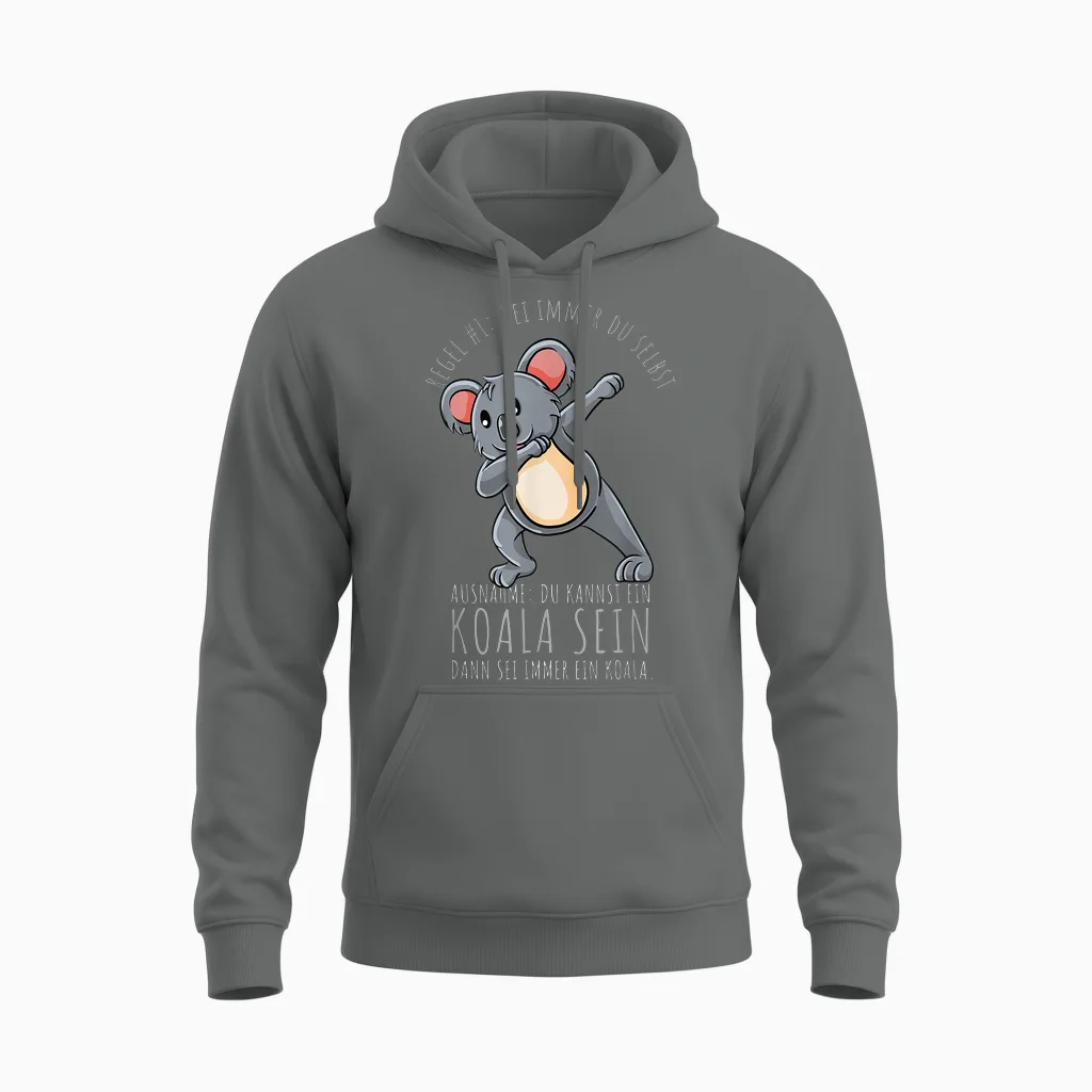 Sei Immer Du Selbst Mädchen Koala Unisex Hoodie in Graphite Heather