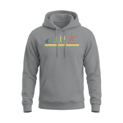 Retro Fencing Evolution Unisex Hoodie - Sport Grey