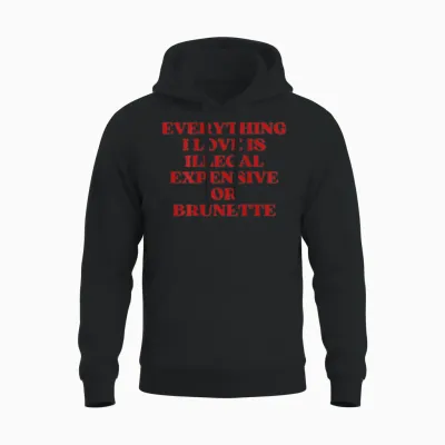 Expensive Gold Brunette (on Back) Unisex Hoodie - Black