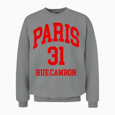 Paris Geschenk Paris 31 Rue Cambon, Eiffelturm Reise Damen Unisex Sweatshirt - Sport Grey