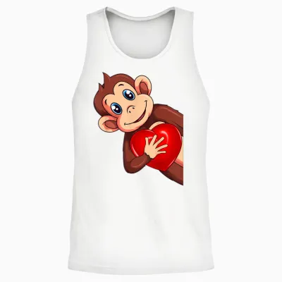 Affen äffchen Mädchen Kinder Damen Unisex Tank Top - White