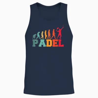 Funny Padel It's Fun Player Padel Tennis T-Shirt, Black Unisex Tank Top - Navy