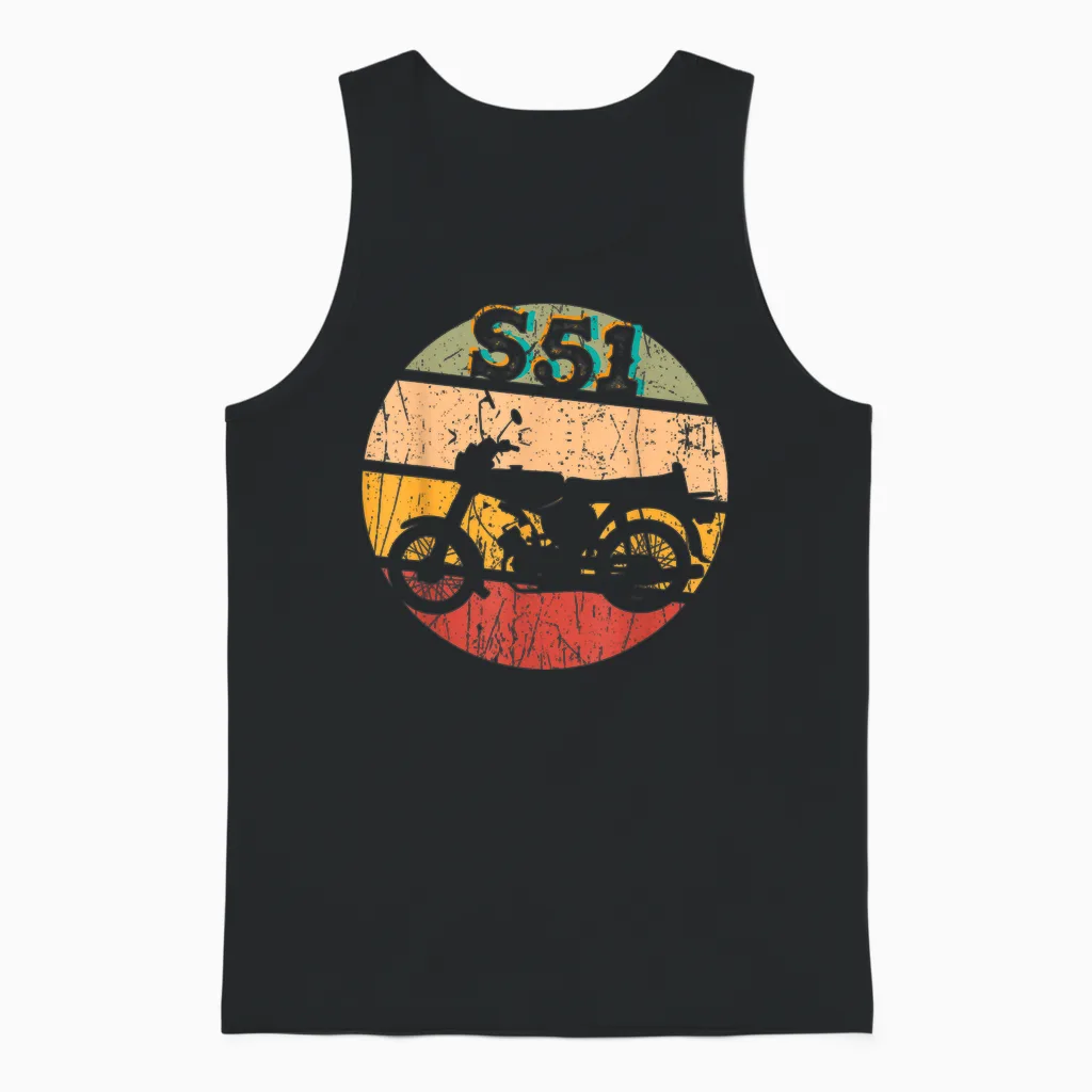 Simson S51 Tuning Moped Fan Unisex Tank Top in Black