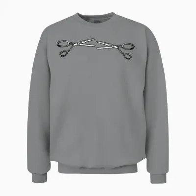 Damen Lesbische Schere Lgbtq Funny Pride Month Supporter Grafik Unisex Sweatshirt - Sport Grey