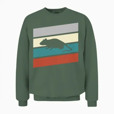 Mouse Retro Unisex Sweatshirt - Military Green