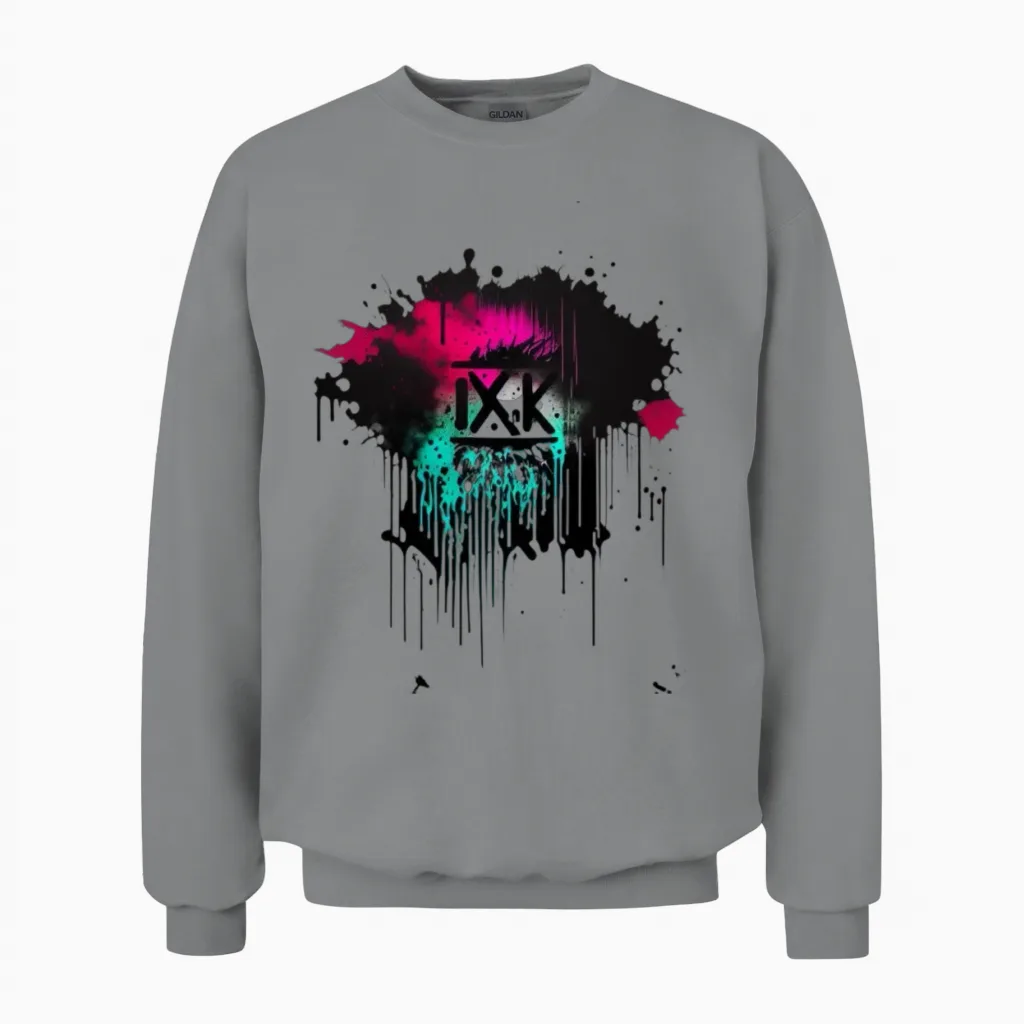 Street Culture Grunge Style Unisex Sweatshirt in Sport Grey