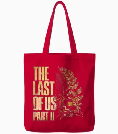The Last of Us Part Ii Golden Moth and Leaves Video Game Tote Bags - Red