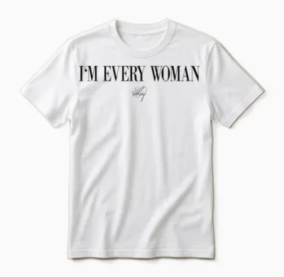 Whitney Houston I'm Every Woman Black Unisex T-Shirt - White