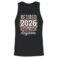 Retired 2026 Not My Problem Anymore Floral Wome Unisex Tank Top - Black – 2